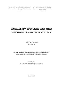 Determinants of poverty reduction potential of land in rural Vietnam