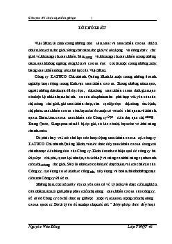 Biện pháp thúc đẩy hoạt động Xuất khẩu cao su tại Công ty TNHH 1 thành viên cung ứng lao động quốc tế LATUCO CN Quảng Ninh