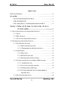 Công tác hậu cần vật tư ở Công ty Cổ phần Xây dựng & du lịch Quang Minh