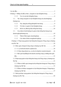 Hoạt động quản trị hệ thống bán hàng tại Tổng Công ty Thương mại Hà Nội & Một số giải pháp