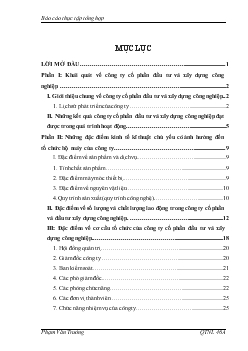 Báo cáo Thực tập tại Công ty Cổ phần đầu tư và xây dựng công nghiệp