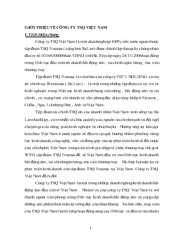 Báo cáo Thực tập tại Công ty TSQ Việt Nam