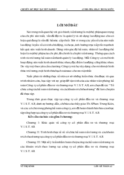 Hoàn thiện công tác kế toán tiền lương và các khoản trích theo lương tại Công ty cổ phần đầu tư và thương mại V.I.S.T.A.R