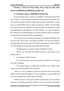 Quan hệ công chúng trong công tác thực hiện chính sách Bảo hiểm xã hội tại Bảo hiểm xã hội huyện Đức Thọ