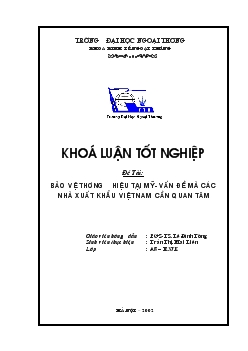 Bảo vệ thương hiệu tại Mỹ – Vấn đề mà các Nhà xuất khẩu Việt Nam quan tâm