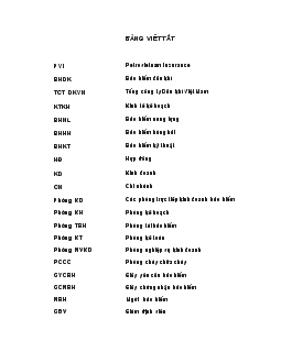 Thực trạng và giải pháp nâng cao hiệu quả hoạt động bảo hiểm hoả hoạn và các rủi ro đặc biệt tại Công ty bảo hiểm dầu khí Việt Nam (PVI)