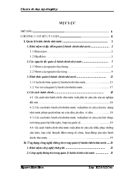 Áp dụng Công nghệ thông tin vào quản lý hành chính nhà nước ở Việt Nam - (e-government)