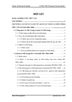 Hoàn thiện quản lý chất lượng theo tiêu chuẩn ISO 9001:2000 tại Công ty TNHH Kim khí Thăng Long đến năm 2010