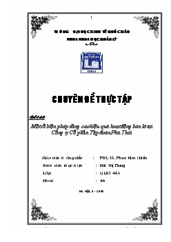 Một số biện pháp nâng cao hiệu quả hoạt động bán lẻ tại Công ty Cổ phần Tập đoàn Phú Thái