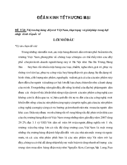 Thị trường hàng điện tử Việt Nam,thực trạng và giải pháp trong hội nhập kinh tế quốc tế
