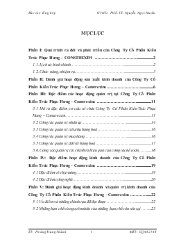 Báo cáo Thực tập tại Công ty cổ phần Kiến trúc Phục Hưng - Constrexim
