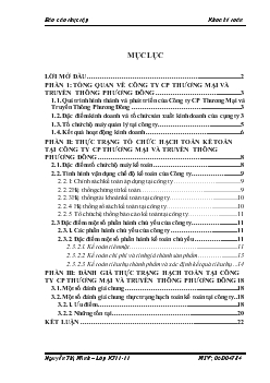 Báo cáo Thực tập tại Công ty cổ phần Thương mại và truyền thông Phương Đông