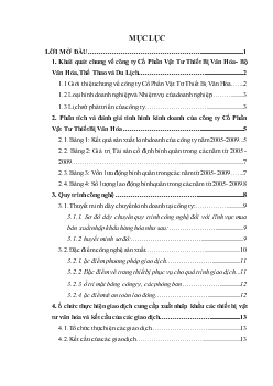 Báo cáo Thực tập tại Công ty cổ phần vật tư thiết bị Văn Hoá