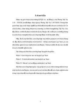Báo cáo Thực tập tại huyện Lục Nam (đặc điểm, tình hình phát triển kinh tế - Xã hội của huyện Lục Nam)