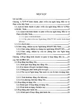 Báo cáo Thực tập tại Ngân hàng đầu tư và phát triển (BIDV) Bắc Ninh
