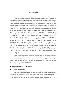 Báo cáo Thực tập tại Sở Giao dịch 1 - Ngân hàng thương mại cổ phần Công Thương (VietinBank) Việt Nam