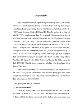 Báo cáo Thực tập tại Sở Giao dịch 1 - Ngân hàng thương mại cổ phần Công Thương (VietinBank) Việt Nam