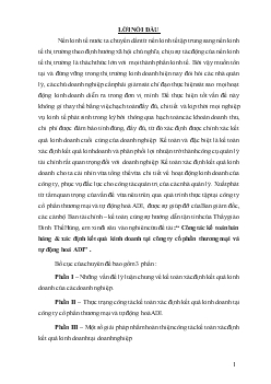 Công tác kế toán bán hàng và xác định kết quả kinh doanh tại Công ty cổ phần thương mại và tự động hoá ADI <KTDNTM>