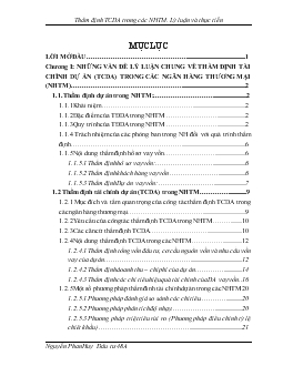 Công tác thẩm định tài chính dự án tại chi nhánh Ngân hàng nông nghiệp và phát triển nông thôn (AgriBank) Bắc Hà Nội