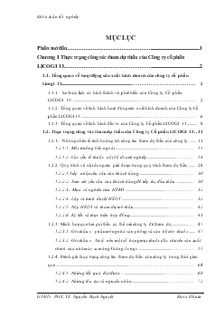 Công tác tham dự thầu tại Công ty cổ phần LICOGI 13- Thực trạng và giải pháp