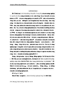 Đầu tư phát triển nông nghiệp nông thôn tỉnh Hà Tĩnh - Thực trạng định hướng và giải pháp