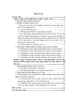 Đầu tư phát triển và tình hình quán triệt các đặc điểm của đầu tư phát triển trong công tác đầu tư ở Việt Nam từ 1998 đến nay