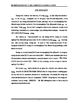 Hệ thống quản lý chất lượng theo tiêu chuẩn ISO - 9000 và việc áp dụng nó vào trong các Doanh nghiệp VN