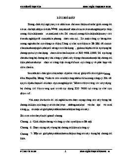 Hoàn thiện công tác chuẩn bị tài liệu trong quá trình áp dụng ISO 9000 tại Công ty Chế tạo điện cơ