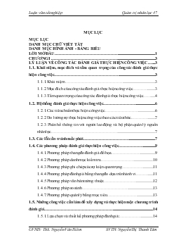 Hoàn thiện công tác đánh giá thực hiện công việc trong Công ty Kho vận Hòn Gai - TKV