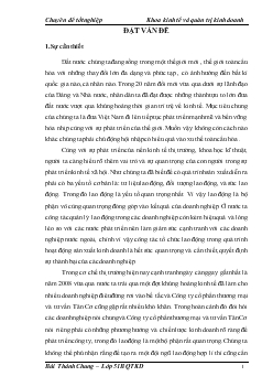 Hoàn thiện công tác tổ chức lao động và tiền lương tại Công ty cổ phần thương mại và tư vấn Tân Cơ 55 Lạc Trung - Hai Bà Trưng - Hà Nội