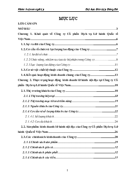 Hoạt động kinh doanh lữ hành nội địa tại Công ty cổ phần Dịch vụ Lữ hành Quốc tế Việt Nam