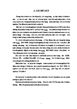 ISO 9000 và nghiên cứu đề xuất mô hình quản lý chất lượng phù hợp với các Doanh nghiệp VN