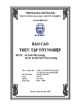 Kế toán tiền lương và các khoản trích theo lương tại Công ty TNHH Thương Mại và Dịch Vụ Sao Phương Bắc