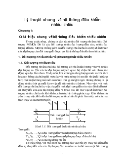 Lý thuyết chung về hệ thống điều khiển nhiều chiều