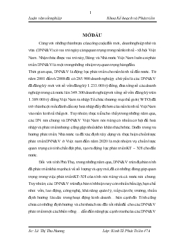 Một số giải pháp phát triển Doanh nghiệp nhỏ và vừa trên địa bàn tỉnh Phú Thọ giai đoạn 2009 - 2015