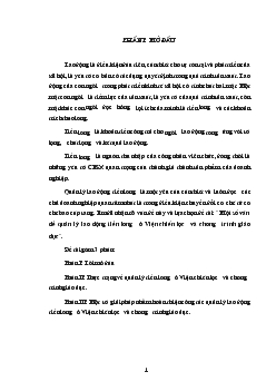 Một số vấn đề quản lý lao động tiền lương ở Viện chiến lược và chương trình giáo dục