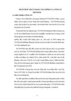 Phân tích thực trạng tài chính của Công ty vietrans <tài chính>