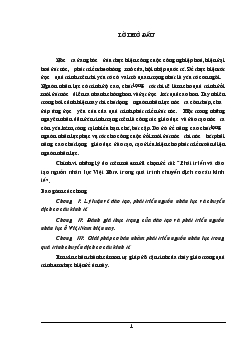 Phát triển và đào tạo nguồn nhân lực VN trong quá trình chuyển dịch cơ cấu kinh tế