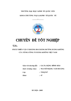 Phát triển vận tải hàng hoá bằng đường hàng không của tổng Công ty hàng không Việt Nam
