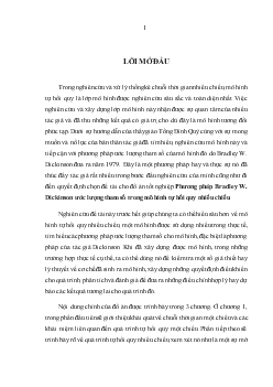 Phương pháp Bradley W.Dickinson ước lượng tham số trong mô hình tự hồi quy nhiều chiều