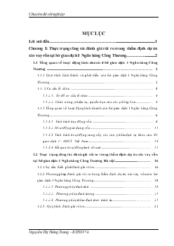 Rủi ro và đánh giá rủi ro trong thẩm định dự án xin vay vốn tại Sở Giao dịch 1 - Ngân hàng thương mại cổ phần Công Thương (VietinBank)