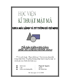 Thực tiễn là gì ? Vai trò của thực tiễn trong nhận thức. Ý nghĩa phương pháp luận trong học tập và rèn luyện của Sinh viên.