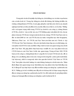 Thực trạng công tác đầu tư nâng cao năng lực cạnh tranh của Công ty chứng khoán Kim Long và giải pháp