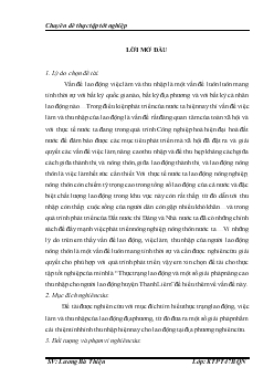 Thực trạng lao động và một số giải pháp nâng cao thu nhập cho người lao động huyện Thanh Liêm