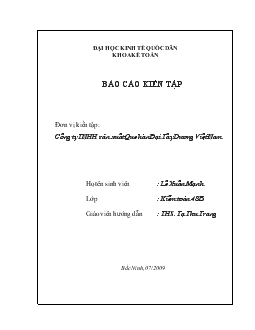 Thực trạng tổ chức kế toán tại Công ty TNHH sản xuất Que hàn Đại Tây Dương Việt Nam