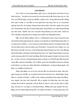 Thực trạng và giải pháp huy động vốn tại Chi nhánh Ngân hàng đầu tư và phát triển (BIDV) Sơn La