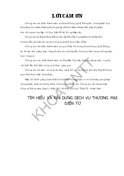 Tìm hiểu và xây dựng dịch vụ thương mại điện tử