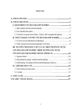 Văn hoá Doanh nghiệp hiện nay nhìn từ góc độ triết học (Văn hóa kinh doanh)