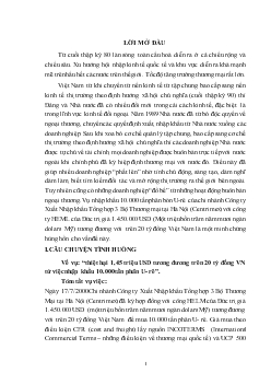 Về vụ: “thiệt hại 1,45 triệu USD tương đương trên 20 tỷ đồng VN từ việc nhập khẩu 10.000 tấn phân U-Rê <bài tập tình huống>