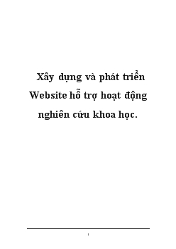 Xây dựng và phát triển Website hỗ trợ hoạt động nghiên cứu khoa học